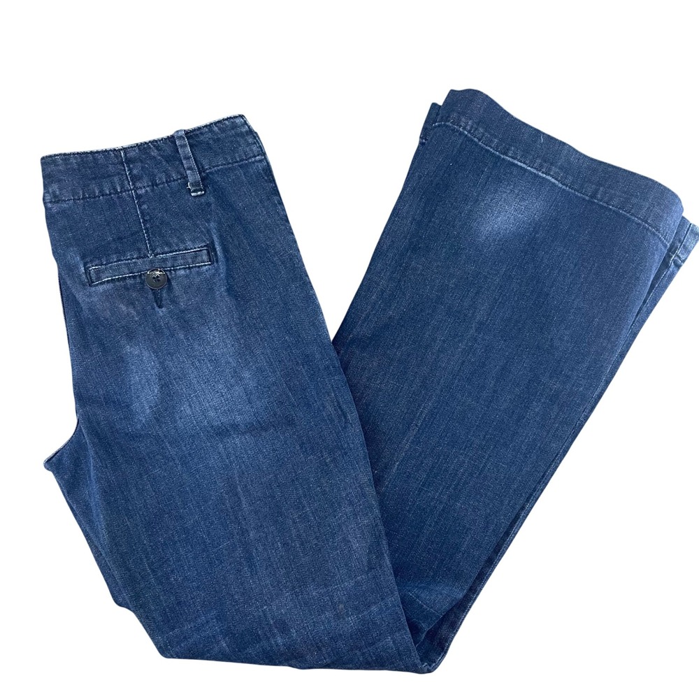 Mossimo Trouser Jeans Womens 8 Wide Leg Flare Blue Mid Rise Y2K Revival‎
